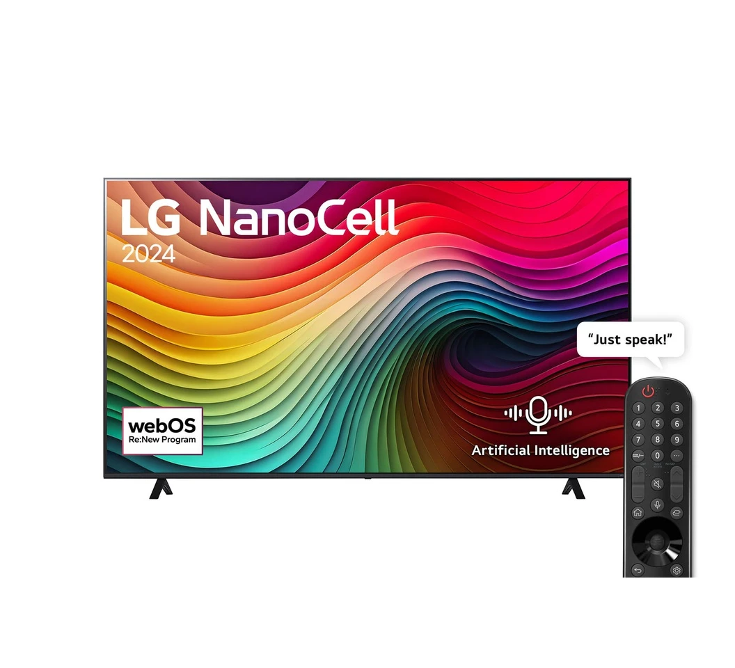 LG 75" 75NANO80T6A NanoCell TV 4K - WebOS24, Magic Remote, HDR10